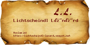 Lichtscheindl Lénárd névjegykártya